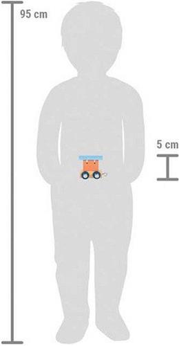 Small Foot - Houten Lettertrein Polar - Wagon Zalmroze Blauw