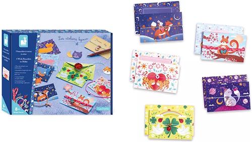 Janod Les Atelier Bijoux - Maak 5 Wensarmbanden - 5 Armbanden Om Te Maken En 5 Bijpassende Kaarten En Enveloppen - Geschikt Vanaf 8 Jaar