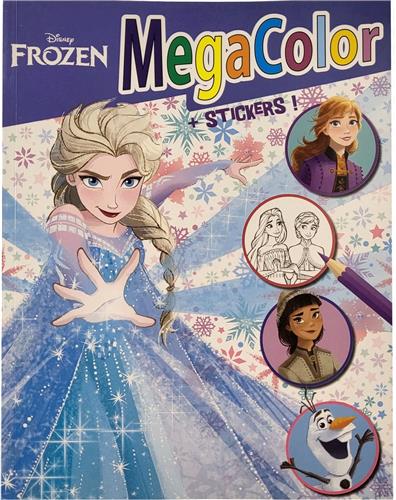 Disney Frozen - Megacolor - Elsa - kleurboek met stickers - +/- 125 kleurplaten - knutselen