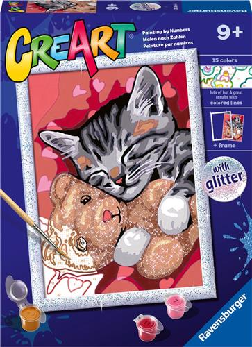 Ravensburger CreArt Peaceful Kitten - Schilderen op nummer voor kinderen