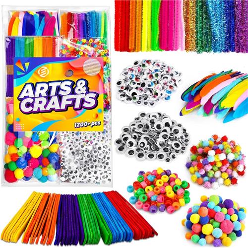 Equivera Knutselkoffer - Knutselkoffer - Knutselset - Knutselpakket - Knutselen - Knutselen voor Kinderen - Knutselpakket voor Kinderen