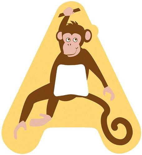 Small Foot - Houten Dieren Kinderletter - A