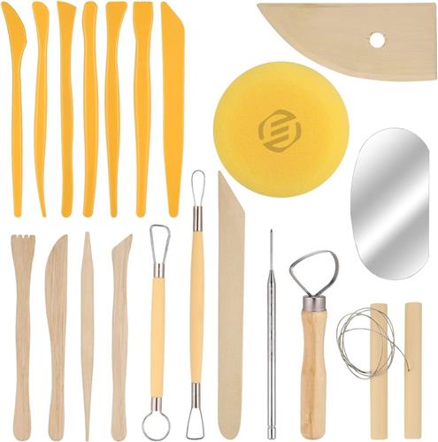 Equivera Pottenbakken Gereedschap - Pottenbakkersgereedschapset - Boetseer Gereedschap - Klei Gereedschap - Boetseer Set - Beeldhouwen - Pottenbakken - Boetseergereedschap - Kleigereedschap - Modelleergereedschap
