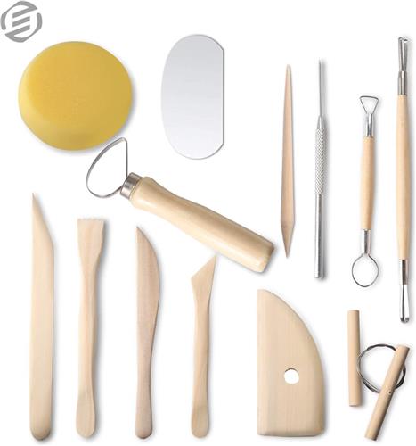 Equivera Pottenbakken Gereedschap - Pottenbakkersgereedschapset - Boetseer Gereedschap - Klei Gereedschap - Boetseer Set - Beeldhouwen - Pottenbakken - Boetseergereedschap - Kleigereedschap - Modelleergereedschap