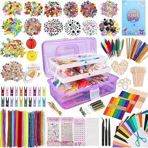 Equivera Knutselkoffer - Knutselkoffer - Knutselset - Knutselpakket - Knutselen - Knutselen voor Kinderen - Knutselpakket voor Kinderen