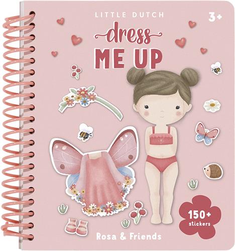 Little Dutch sticker- en aankleedboek Dress me up Rosa & Friends - Bambolino Toys cadeau tip