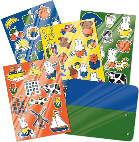 Raam/autoraam kinder stickers - 8x velletjes - In Nijntje thema