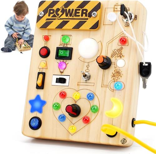 Equivera Busy Board - Montessori Speelgoed - Busy Board Montessori - Activity Board - Activiteitenbord - Motoriek Speelgoed - Educatief - Sensorisch Speelgoed