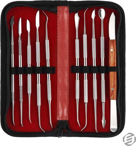 Equivera Pottenbakken Gereedschap - Pottenbakkersgereedschapset - Boetseer Gereedschap - Klei Gereedschap - Boetseer Set - Beeldhouwen - Pottenbakken - Boetseergereedschap - Kleigereedschap - Modelleergereedschap