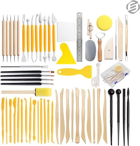 Equivera Pottenbakken Gereedschap - Pottenbakkersgereedschapset - Boetseer Gereedschap - Klei Gereedschap - Boetseer Set - Beeldhouwen - Pottenbakken - Boetseergereedschap - Kleigereedschap - Modelleergereedschap