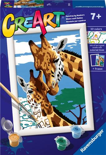 Ravensburger CreArt Cute Giraffes - Schilderen op nummer voor kinderen