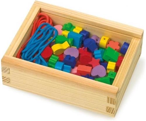 Small foot Houten rijgset circa 50 stuks