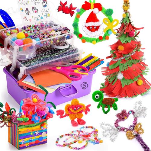 Equivera Knutselkoffer - Knutselkoffer - Knutselset - Knutselpakket - Knutselen - Knutselen voor Kinderen - Knutselpakket voor Kinderen