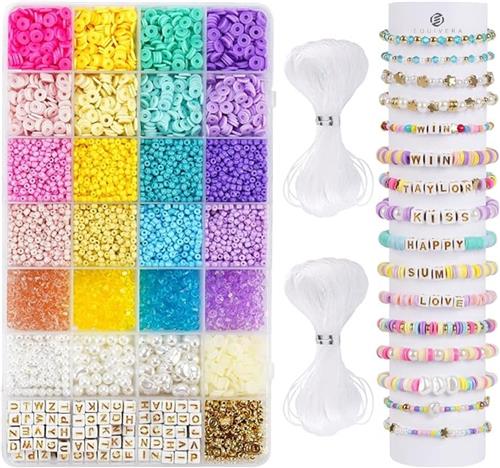 Equivera Armbandjes Maken Set Meisjes - Knutselset Meisjes - Knutselset voor Meisjes - Knutselset Meiden - Sieraden Maken Meisjes - Armbandjes Maken Meisjes - Cadeautip voor uw kind!