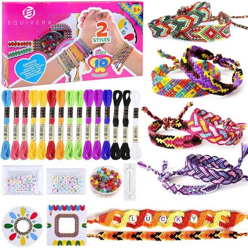 Equivera Armbandjes Maken Set Meisjes - Knutselset Meisjes - Knutselset voor Meisjes - Knutselset Meiden - Sieraden Maken Meisjes - Armbandjes Maken Meisjes - Cadeautip voor uw kind!