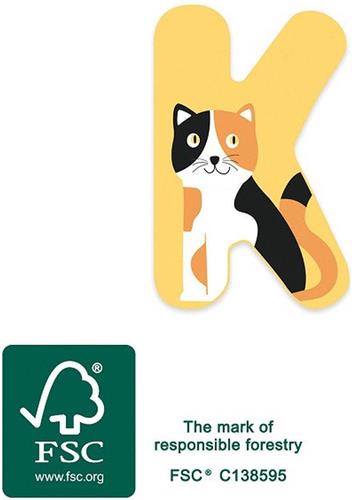 Small Foot - Houten Dieren Kinderletter - K