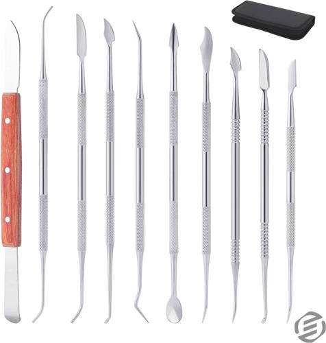 Equivera Pottenbakken Gereedschap - Pottenbakkersgereedschapset - Boetseer Gereedschap - Klei Gereedschap - Boetseer Set - Beeldhouwen - Pottenbakken - Boetseergereedschap - Kleigereedschap - Modelleergereedschap