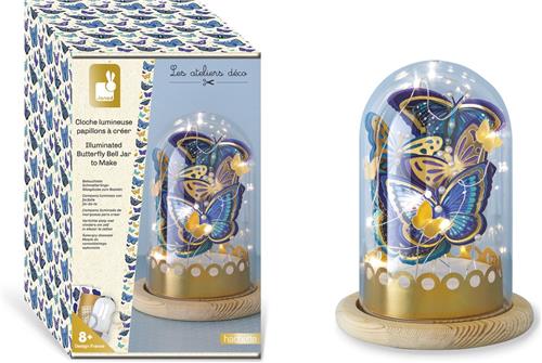Janod Les Ateliers Deco - Maak Een Verlichte Stolp Met Vlinders - Knutselset - Alle Elementen Zijn Aanwezig Om Deze Prachtige Decoratie Te Maken - Geschikt Vanaf 8 Jaar