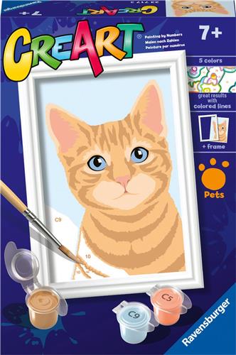 Ravensburger CreArt Orange Tabby - Schilderen op nummer voor kinderen