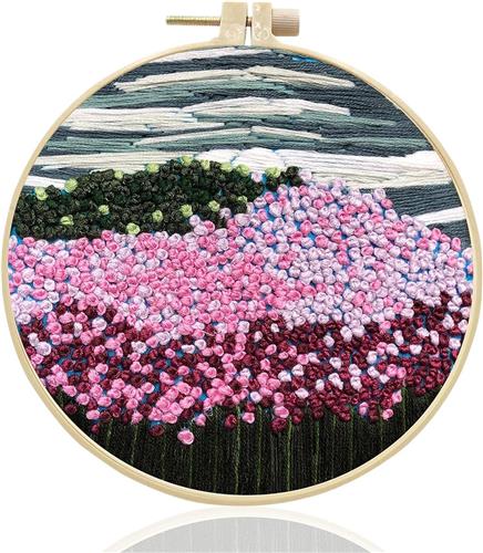 BOTC Borduurpakket Bloemen - Borduurset van 1 - Borduurpakketten voor Volwassenen - Hobby en Creatief - Borduren