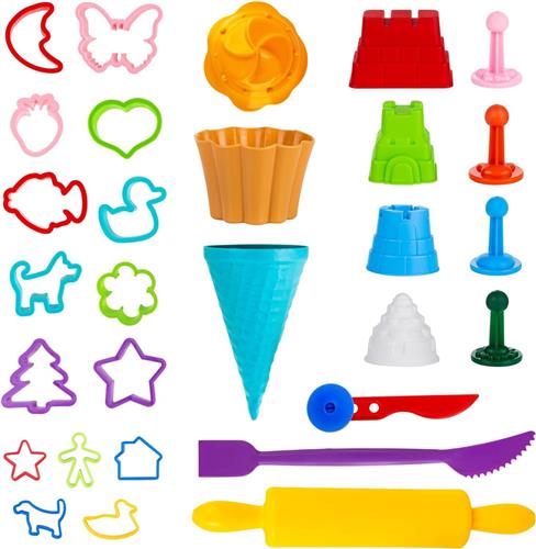 Equivera Kinetisch Zand Vormpjes - Vormpjes Kinetisch Zand voor Binnen - Kinetisch Zand Speelgoed - Cadeau voor Kinderen - Magisch Zand Vormpjes