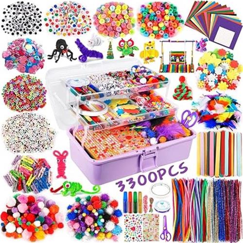 Equivera Knutselkoffer - Knutselkoffer - Knutselset - Knutselpakket - Knutselen - Knutselen voor Kinderen - Knutselpakket voor Kinderen