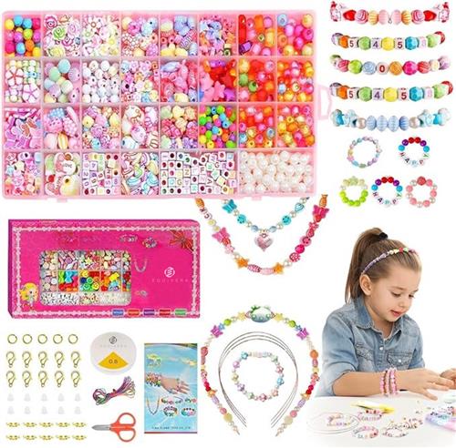 Equivera Armbandjes Maken Set Meisjes - Knutselset Meisjes - Knutselset voor Meisjes - Knutselset Meiden - Sieraden Maken Meisjes - Armbandjes Maken Meisjes - Cadeautip voor uw kind!