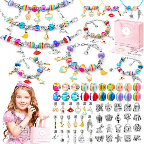 Equivera Armbandjes Maken Set Meisjes - Knutselset Meisjes - Knutselset voor Meisjes - Knutselset Meiden - Sieraden Maken Meisjes - Armbandjes Maken Meisjes - Cadeautip voor uw kind!