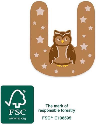 Small Foot - Houten Dieren Kinderletter - U