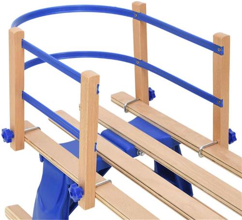 Rugleuning voor slee multiplex blauw