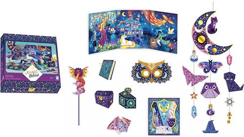 Janod Magic School - Multi-Activiteiten Set - Maak 8 Betoverende Creaties - Zandactiviteiten, Mozaïeken, Origami En Nog Veel Meer! - Geschikt Vanaf 7 Jaar