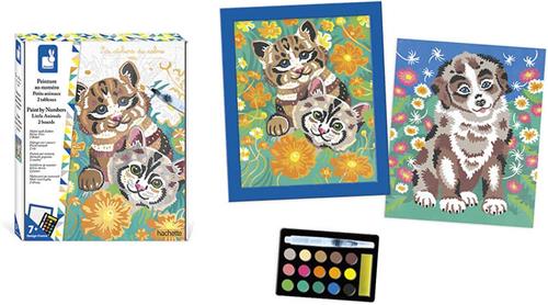 Janod Les Ateliers Du Calme - Schilderen Op Nummer - Kleine Dieren - De Set Bevat 2 Schilderijen Om Te Schilderen - Geschikt Vanaf 7 Jaar