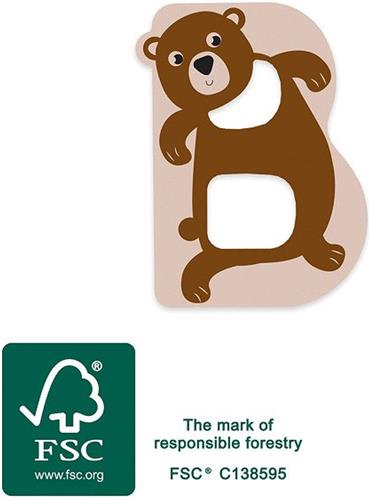 Small Foot - Houten Dieren Kinderletter - B