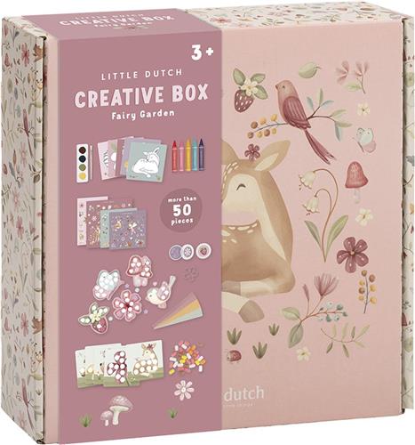 Little Dutch Fairy Garden knutseldoos, knutselpakket junior creatief speelgoed knutselen cadeautip kleuter - knutselbox 2 varianten