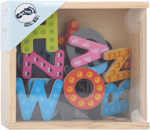 Small Foot - Houten Magnetische Letters Kleur, 37dlg.
