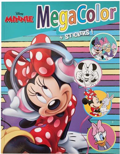 MegaColor - Disney Minnie Kleurboek + 1 vel stickers - 120 kleurplaten