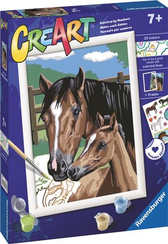 Ravensburger CreArt Foaling Around - Schilderen op nummer voor kinderen