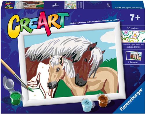 Ravensburger CreArt Mother & Foal - Schilderen op nummer voor kinderen