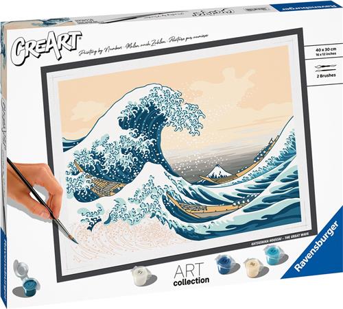 Ravensburger CreArt Hokusai: The Great Wave - Schilderen op nummer voor volwassenen