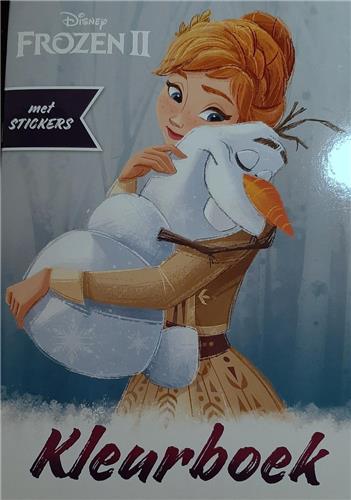 Frozen II kleurboek Elsa, Anna en Olaf - Disney princess boek met stickers om te kleuren - sinterklaas cadeau