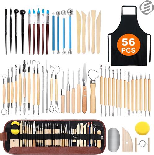 Equivera Pottenbakken Gereedschap - Pottenbakkersgereedschapset - Boetseer Gereedschap - Klei Gereedschap - Boetseer Set - Beeldhouwen - Pottenbakken - Boetseergereedschap - Kleigereedschap - Modelleergereedschap