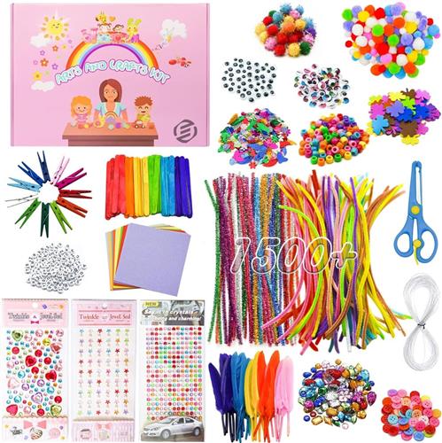 Equivera Knutselkoffer - Knutselkoffer - Knutselset - Knutselpakket - Knutselen - Knutselen voor Kinderen - Knutselpakket voor Kinderenv