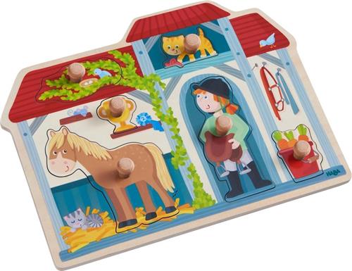 Haba - Inleg puzzel - In de paardenstal - 6st.