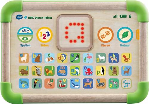 VTech ABC Dieren Tablet -FSC Hout - Interactief Speelgoed - Letters, Letterklanken, Dieren & Diergeluiden - 1 tot 4 Jaar