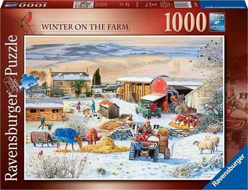 Ravensburger puzzel Boerderij in de winter - Legpuzzel - 1000 stukjes