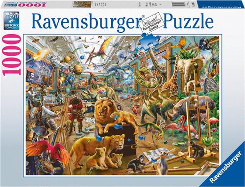 Ravensburger puzzel Chaos in de galerie - Legpuzzel - 1000 stukjes
