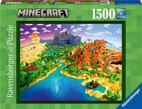 Ravensburger puzzel World of Minecraft - Legpuzzel - 1500 stukjes
