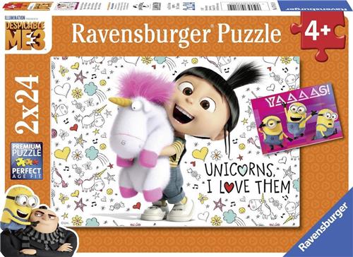 Ravensburger Despicable Me 3 Agnes en de Minions - Twee puzzels van 24 stukjes