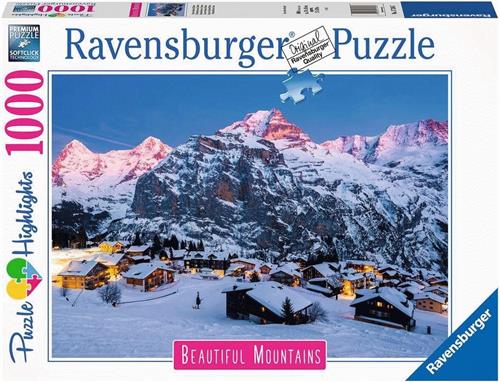 Ravensburger Beautiful Mountains - Oberland Murren 1000 stukjes - Puzzel