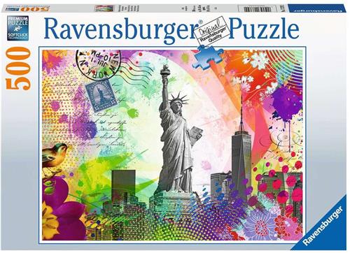 Ravensburger puzzel Kaart uit New York - Legpuzzel - 500 stukjes